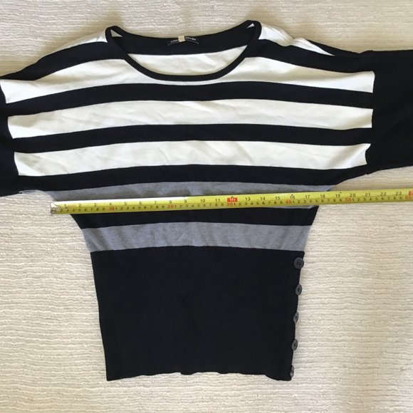 George Me Sweater Black & White Striped Top | London Rag Fine Knit Women… - Picture 2 of 6